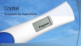  Presentation with testing - PPT layouts consisting of cloud testing - pregnancy test showing pregnant background and a light blue colored foreground
