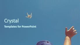  Presentation with drone quadcopter - Slide set consisting of cloud video surveillance - quadcopter drone flying background and a ocean colored foreground