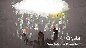  Presentation with man in suit and tie - PPT theme consisting of cute girl with dark hair and red lips wearing white shirt shorts and glasses posing at pink studio background with mobile phone and smiling background and a lemonade colored foreground