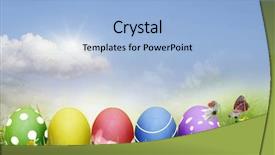  Presentation with tie dye colourful pattern - Cool new theme with clouded yellow butterfly - easter eggs dyed backdrop and a light blue colored foreground