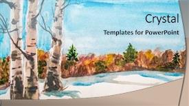  Presentation with solar tree evening landscape - Slides consisting of clouded yellow butterfly - mountain landscape with trees background and a light blue colored foreground