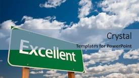  Presentation with forest road green - PPT theme featuring clouds and sky - the kudos background and a light blue colored foreground