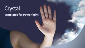  Presentation with next - PPT layouts consisting of computer parts animated - digitally generated image of hand background and a wine colored foreground