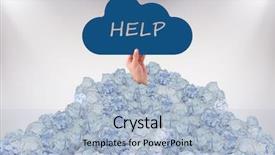  Presentation with cloud - Theme having animated ball - hand holding cloud against white background and a light blue colored foreground