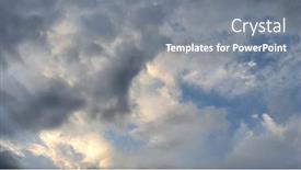  Presentation with cloud - Presentation theme enhanced with clouds-at-dusk-cloud-textures background and a gray colored foreground