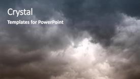  Presentation with rain clouds - Cool new theme with clouds before rain backdrop and a dark gray colored foreground