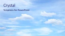  Presentation with sky blue - Slide deck featuring clouds in the blue sky background and a sky blue colored foreground