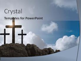 Clouds Float On The Background PPT template 83 | CrystalGraphics