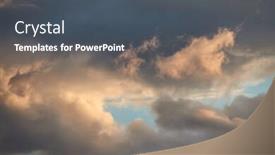  Presentation with glow - Cool new PPT theme with clouds-gathering-in-the-sky backdrop and a dark gray colored foreground