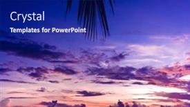  Presentation with dying - Cool new PPT theme with clouds-hid-the-dying-light backdrop and a  colored foreground