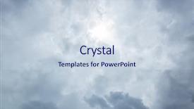  Presentation with bad weather - Beautiful PPT theme featuring clouds in a bad weather backdrop and a sky blue colored foreground