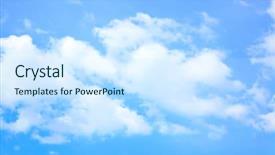  Presentation with water blue sky and peaceful - Beautiful slides featuring clouds in the blu backdrop and a sky blue colored foreground