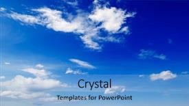  Presentation with blue sky at cook islands - Presentation theme having clouds in the blue sky background and a  colored foreground