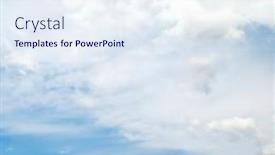  Presentation with blue sky - PPT theme enhanced with clouds-in-the-blue-sky background and a sky blue colored foreground
