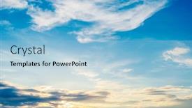  Presentation with blue sky - Presentation theme with clouds-in-the-blue-sky background and a light blue colored foreground