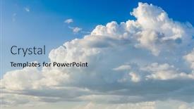  Presentation with sky blue - Colorful presentation enhanced with clouds-in-the-blue-sky backdrop and a light blue colored foreground