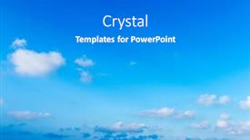  Presentation with blue sky - Presentation theme with clouds-in-the-blue-sky background and a gray colored foreground