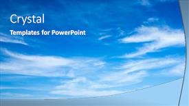  Presentation with blue sky - PPT layouts with clouds-in-the-blue-sky background and a teal colored foreground