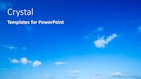  Presentation with sky blue - Presentation design with clouds-in-the-blue-sky background and a dark gray colored foreground