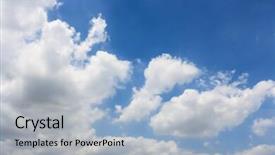 Presentation with clouds - Colorful PPT theme enhanced with clouds in the bule sky backdrop and a  colored foreground
