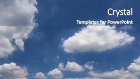  Presentation with stormy sky and dark clouds - PPT theme featuring clouds in the bule sky background and a  colored foreground