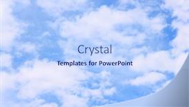  Presentation with light abstract - Presentation design enhanced with clouds-in-the-sky-close background and a light blue colored foreground