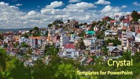  Presentation with hong kong city day - Beautiful presentation design featuring clouds in the sky madagascar backdrop and a tawny brown colored foreground