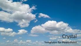  Presentation with bird eye view - Audience pleasing slide set consisting of clouds on a blue sky backdrop and a light blue colored foreground