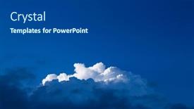  Presentation with sky sun - Theme consisting of clouds-on-a-blue-sky and a dark gray colored foreground