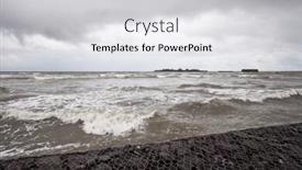  Presentation with clouds - Slides having clouds-over-the-sea-alibag background and a light gray colored foreground