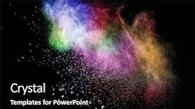  Presentation with dust - Beautiful presentation theme featuring clouds stars - colored dust cloud explosion backdrop and a  colored foreground