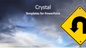  Presentation with storm clouds - Beautiful slides featuring clouds time to change direction backdrop and a ocean colored foreground