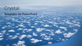  Presentation with clouds - Beautiful PPT layouts featuring clouds-viewed-from-above-fying backdrop and a light blue colored foreground