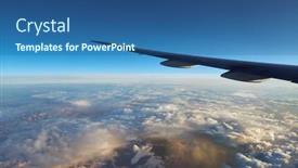  Presentation with rain sky - Amazing presentation design having clouds-viewed-from-the-sky backdrop and a ocean colored foreground