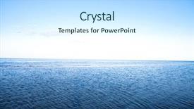  Presentation with sun blue sky and ocean - Cool new slide deck with clouds water - blue sky sun and sea backdrop and a cool aqua colored foreground