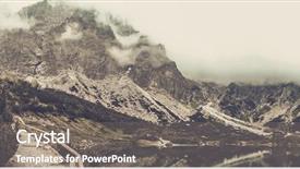  Presentation with mountain lake - Amazing slide set having clouds water - mountain lake in a high backdrop and a gray colored foreground