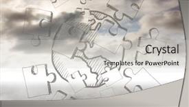  Presentation with doodle - Beautiful PPT layouts featuring clouds with jigsaw doodle backdrop and a light gray colored foreground