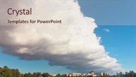  Presentation with water - Colorful PPT layouts enhanced with cloudscape and water sunny summer backdrop and a  colored foreground