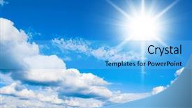  Presentation with divine - Presentation theme having cloudscape divine clean air background and a light blue colored foreground