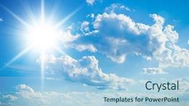  Presentation with divine - Presentation having cloudscape divine cloudy outdoor background and a light blue colored foreground