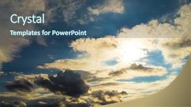  Presentation with divine - Cool new slide deck with cloudscape divine cloudy outdoor backdrop and a ocean colored foreground