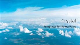  Presentation with divine - Audience pleasing slide deck consisting of cloudscape divine sky backdrop and a light blue colored foreground