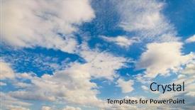  Presentation with divine - Theme with cloudscape divine summer heavens background and a light blue colored foreground