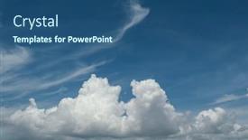  Presentation with abstract blue white - Presentation with cloudscape-heaven-white-cloud-original background and a ocean colored foreground