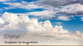  Presentation with horizon - Audience pleasing slide deck consisting of cloudscape-in-the-masai-mara backdrop and a coral colored foreground