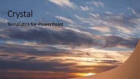  Presentation with blue sky - Beautiful presentation featuring cloudscape sunrise blue sky background backdrop and a  colored foreground