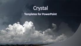  Presentation with thunderstorm - Cool new PPT theme with cloudy - autumnal field under dark thunderstorm backdrop and a wine colored foreground