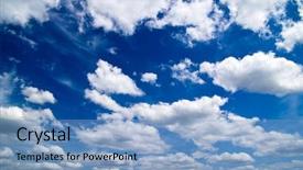  Presentation with law blue sky scales - PPT layouts with cloudy - blue sky with clouds closeup background and a light blue colored foreground