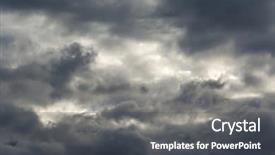  Presentation with stormy sky and dark clouds - Colorful theme enhanced with cloudy - dark clouds of stormy sky backdrop and a dark gray colored foreground