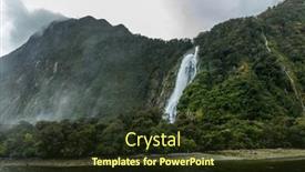  Presentation with rainy day - PPT theme consisting of cloudy and rainy day at amazing and vibrant milford sound south island new zealand background and a tawny brown colored foreground